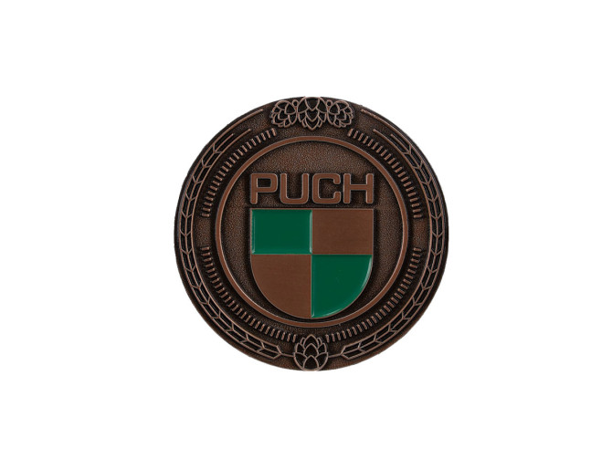 Badge / emblem Puch logo Bronze with enamel 47mm RealMetal product